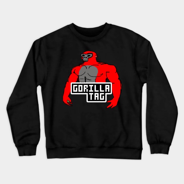 Gorilla Tag Red Monke VR Gamer Merch Crewneck Sweatshirt by gts